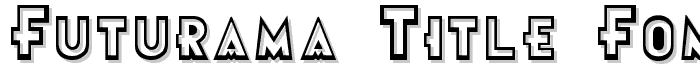 Futurama Title Font font